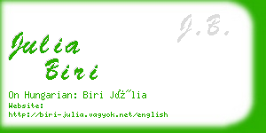 julia biri business card